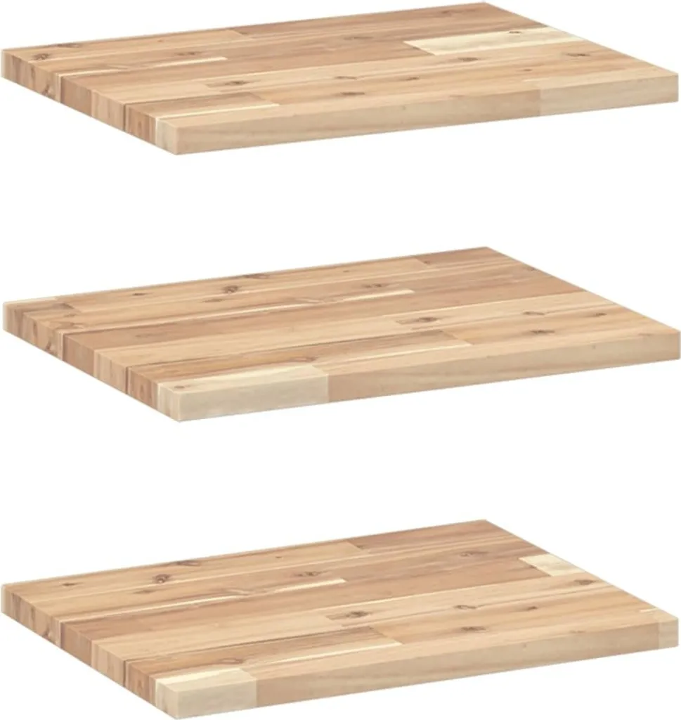 Recensioni Mensole Acacia Massiccia 60x30x2 cm - Set 3 Pezzi Top
