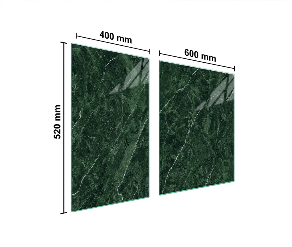 Copriforno Marmo Verde 100x52 in Ceramica e Vetro | Design Elegante - 2