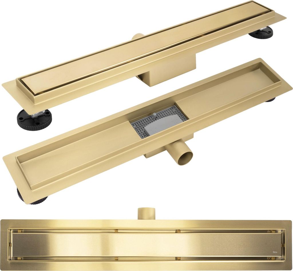 Bodenablauf / Linienablauf REA NEOX 50 Brush Gold
