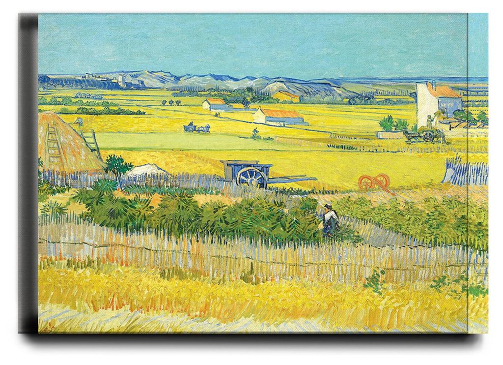 Giallobus - Die Ernte - Vincent Van Gogh - 50L x 35B cm - Bild - Premium Loom Canvas mit hoher Dicke