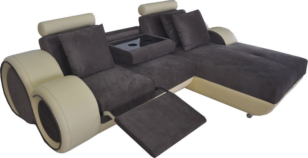 Design Couch Eck Sofa Leder Eck Garnitur Ecke Landschaft Polster L Form Wohn