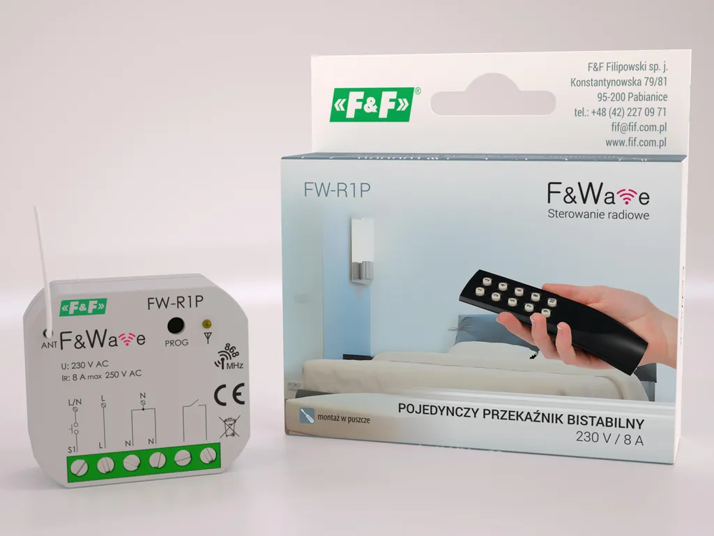 Relais bistable FW-R1P F&F - Système sans fil impulsionnel Rail DIN