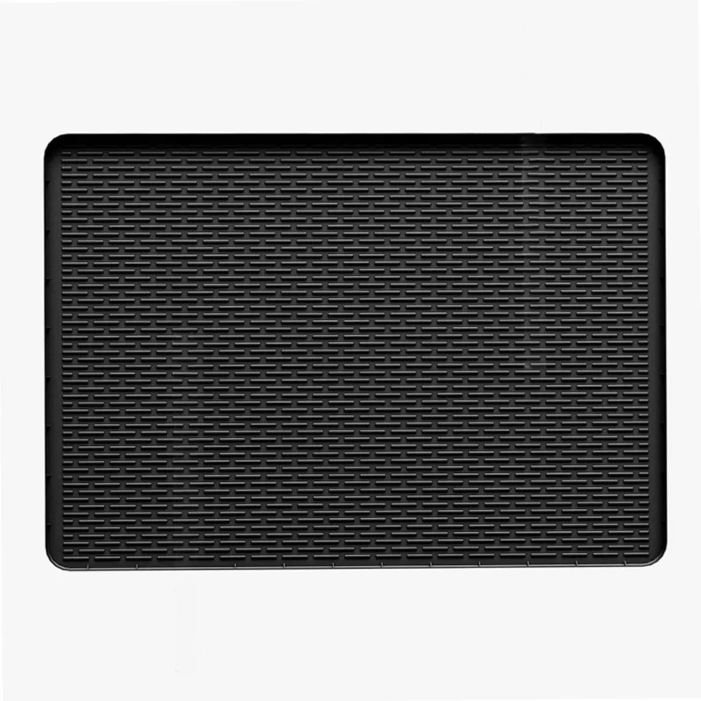 Tapis de litière chat silicone anti-déversement format XL noir - 2