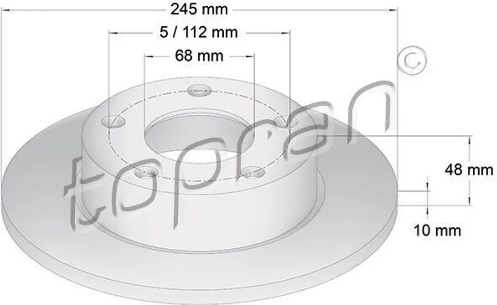 Disque de frein arrière pour entretien Audi A4 B5 et VW Passat 3B 3BG