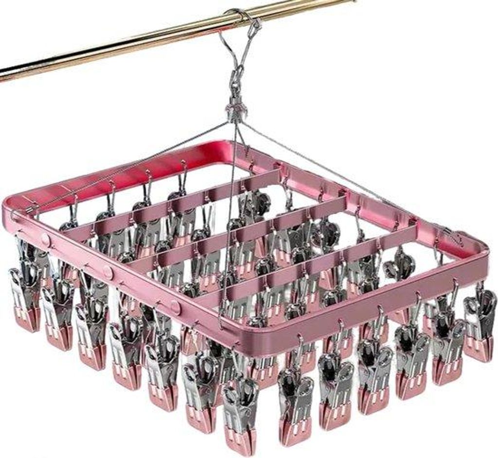 Runde Edelstahl Wäschetrockner rosa für Handtücher
