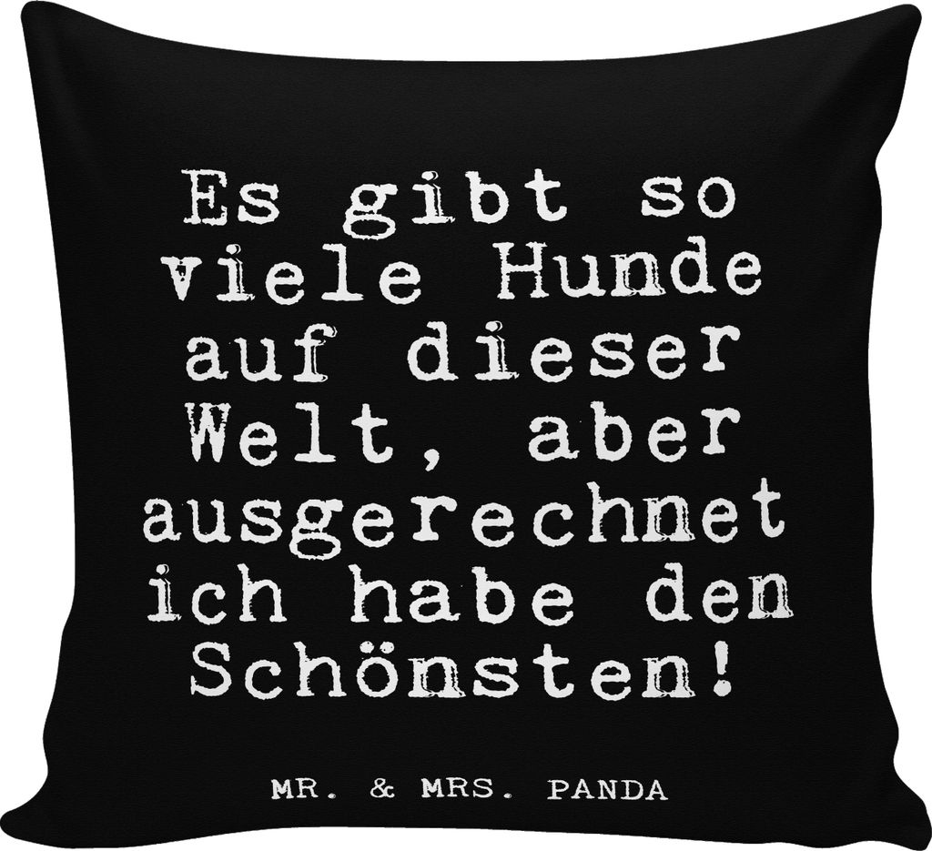 Mr. & Mrs. Panda wohnzimmer kissen Es gibt so viele... - Schwarz - Geschenk, Herrchen, Tier, Glizer Spruch Sprüche Weisheiten Zitate Lustig Weishe...