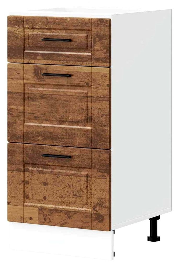 Küchenunterschrank, Küchenschrank, Portwei, Altholz, 40 x 46 x 81,5 cm