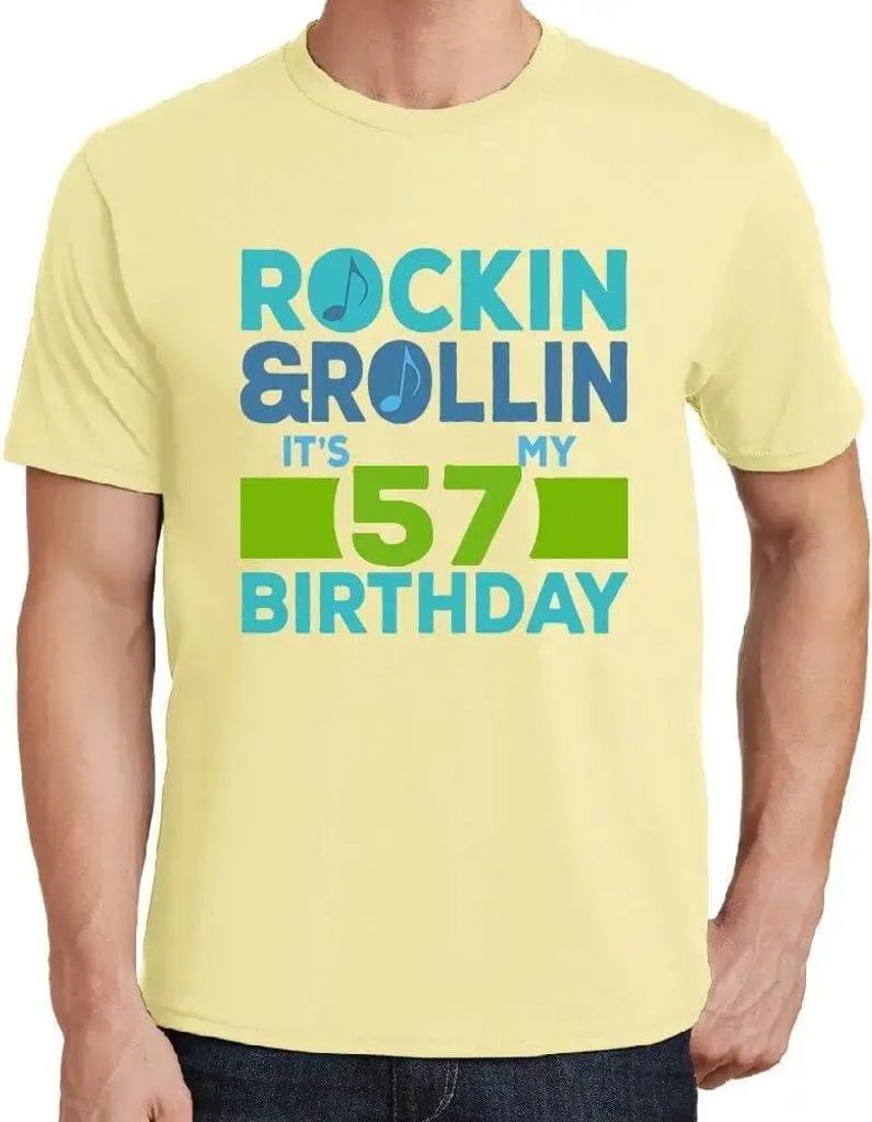 Herren Grafik T-Shirt Rockin' & rollin' es ist mein Geburtstag 57 – Rockin' & Rollin', It's My Birthday 57 – Geschenk 57. Geburtstag Jahrestag 57