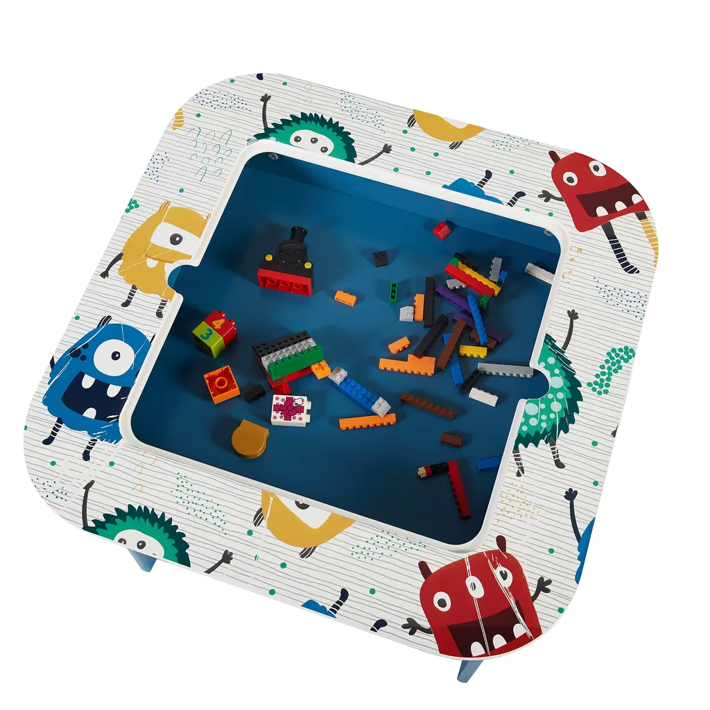 Table de Jeu Monster Ginger Home avec Plateau Réversible pour Enfants - 16