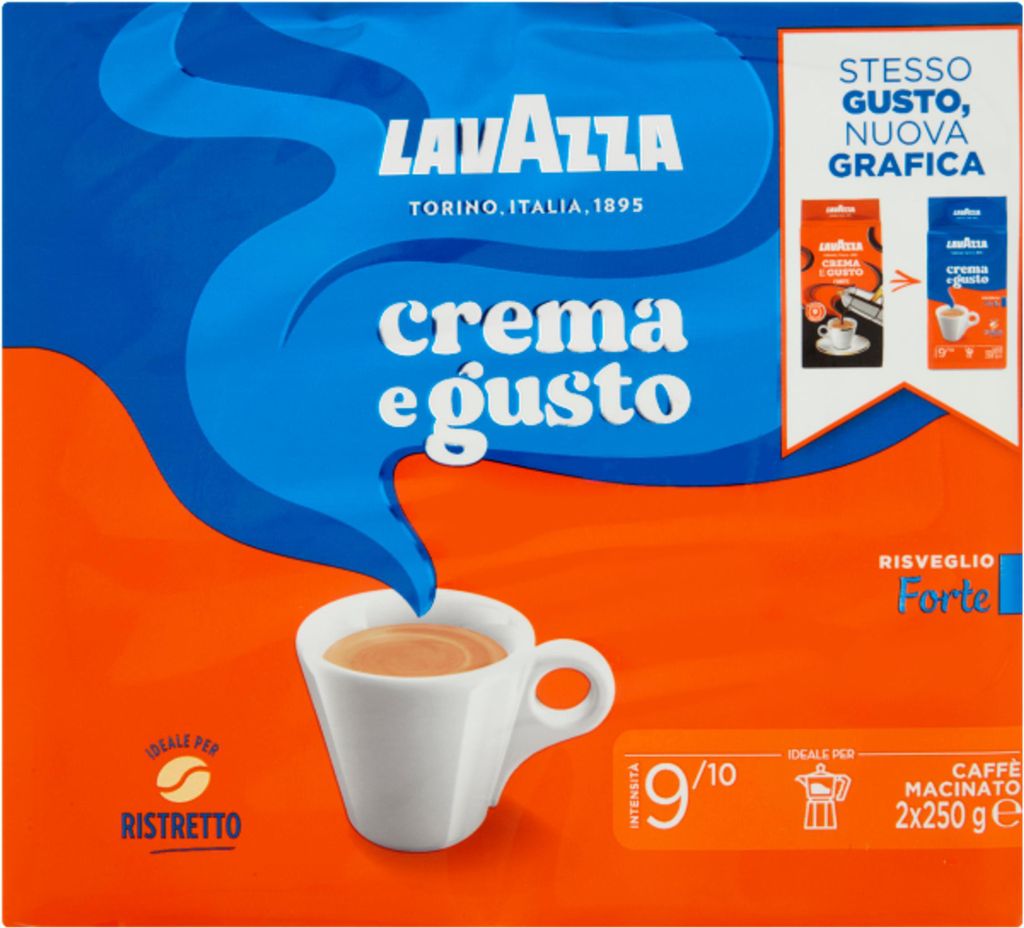 Kawa mielona Caffe Crema&Gusto forte 250gx2 - Lavazza Zdjęcie produktu 