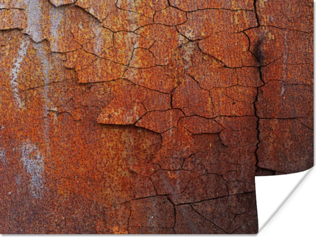 MuchoWow Poster Eisen - Rost - Industriell 120x90 cm - Wandbild