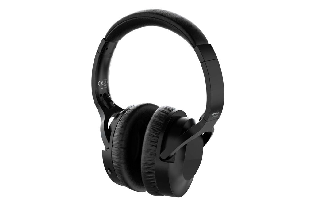 Meliconi 497406 Black Circumaural Wireless ANC Bluetooth Kopfhörer für Musik und Anrufe