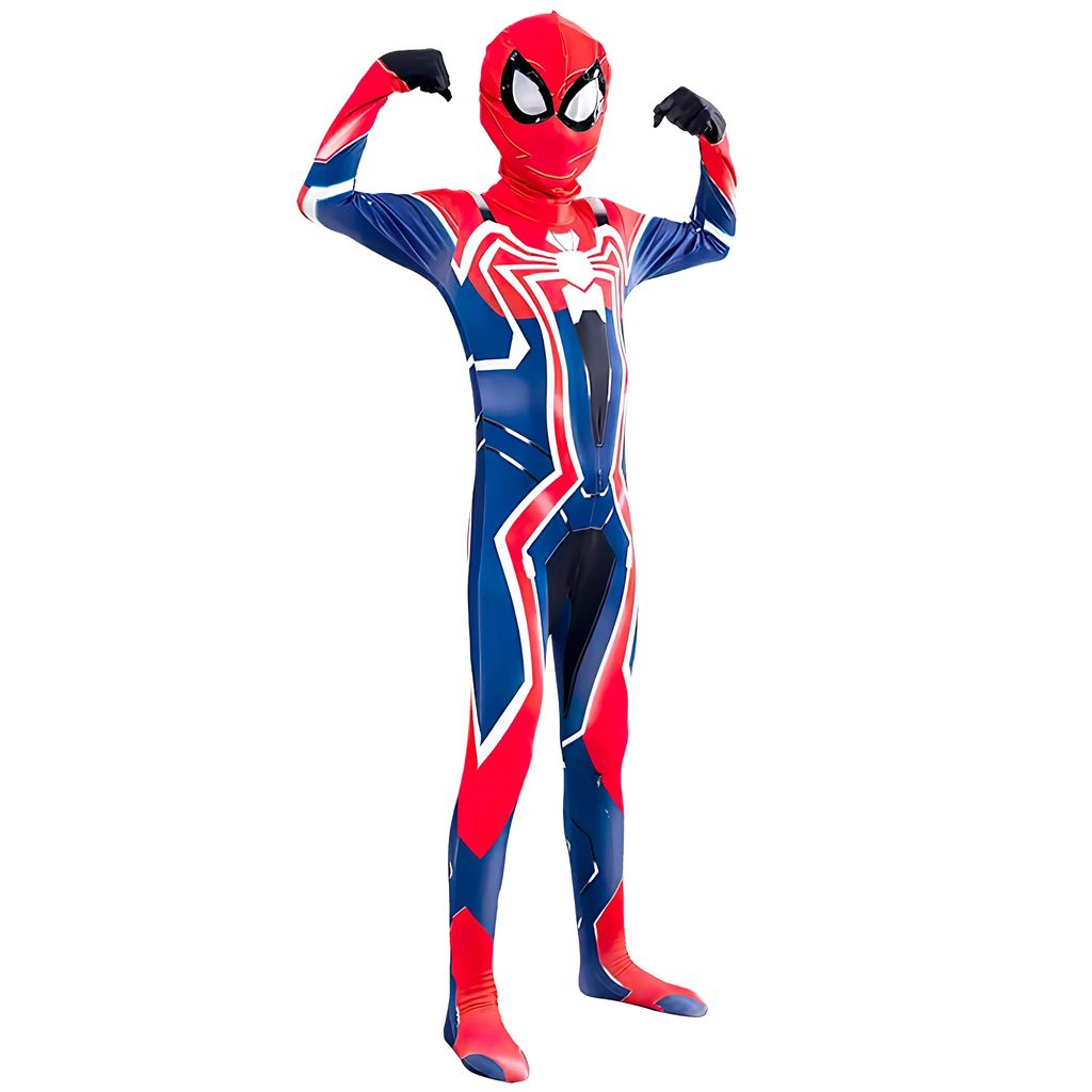 Disfraz de Spiderman para niño, color blanco, talla 122-134 Imagen del producto 