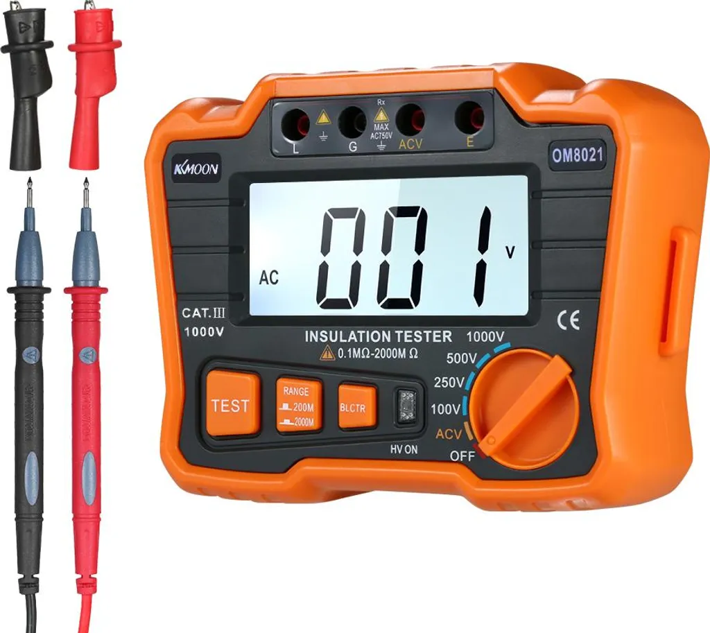 Mégohmmètre Naroote SUPCO 2000MΩ avec Écran LCD Précis et Multimètre - 3