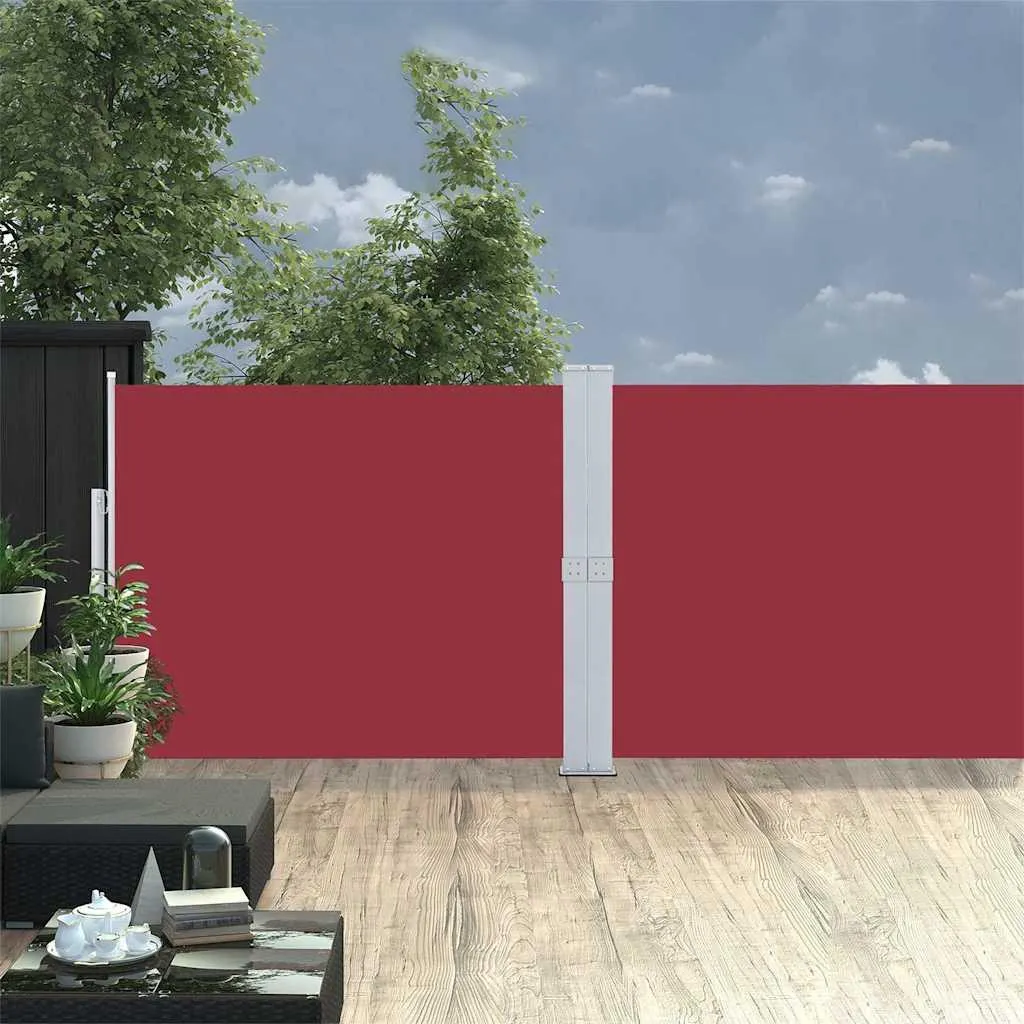 vidaXL Tenda Laterale Rossa Doppia 140x1200 cm | Lusso e Privacy