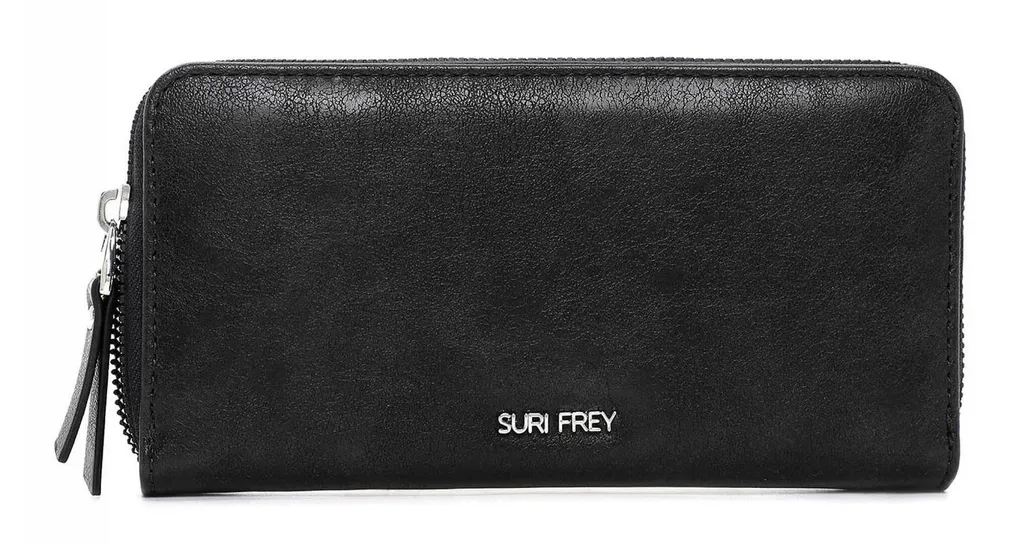 SURI FREY Ally Zip Around Wallet Noir - Grand Portefeuille Femme Chic