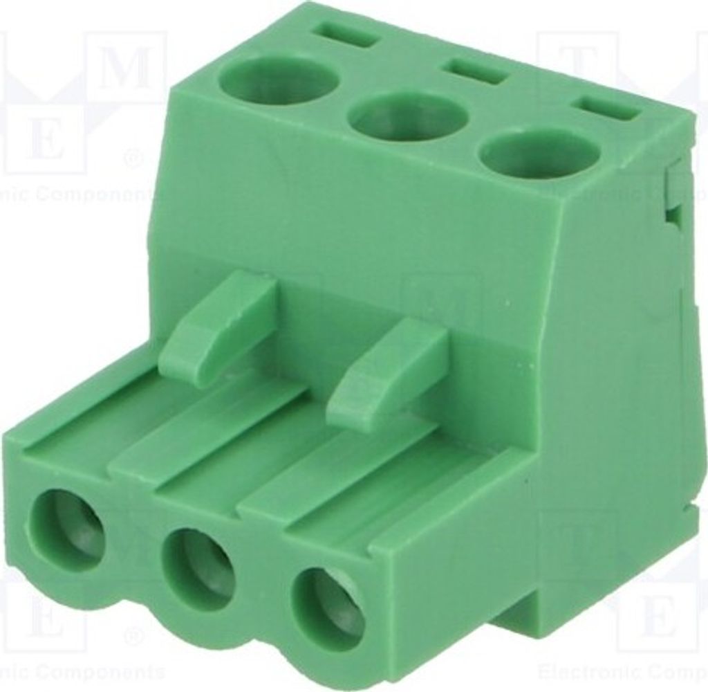 1x Klemmleiste abschaltbar R. Kontakt-: 5,08mm Wege: 3 gerade TBW-5-3P/GN Trennbare