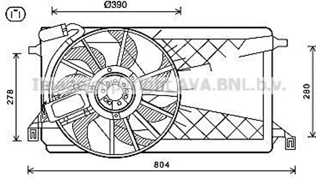 Radiateur de refroidissement moteur PRASCO FD7563 Ford Focus II C-Max