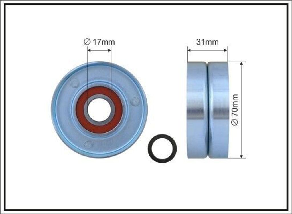 CAFFARO 500155 Spannrolle Keilrippenriemen 70mm für TOYOTA Camry Limousine (V4)
