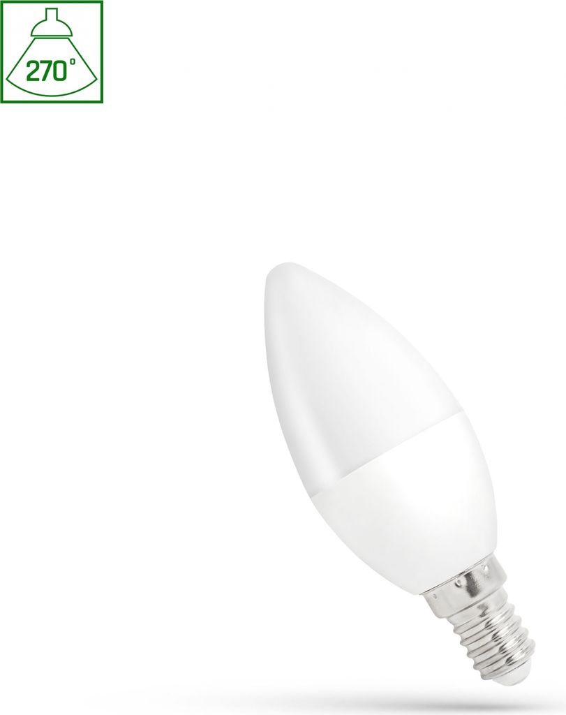 Spectrum LED Leuchtmittel Kerze 1W = 10W E14 matt 90lm Produktbild 1