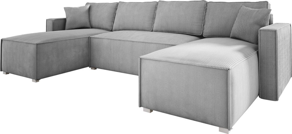 Wohnlandschaft U form Cord NOEMI 145x300 cm, Ecksofa U form Produktbild 