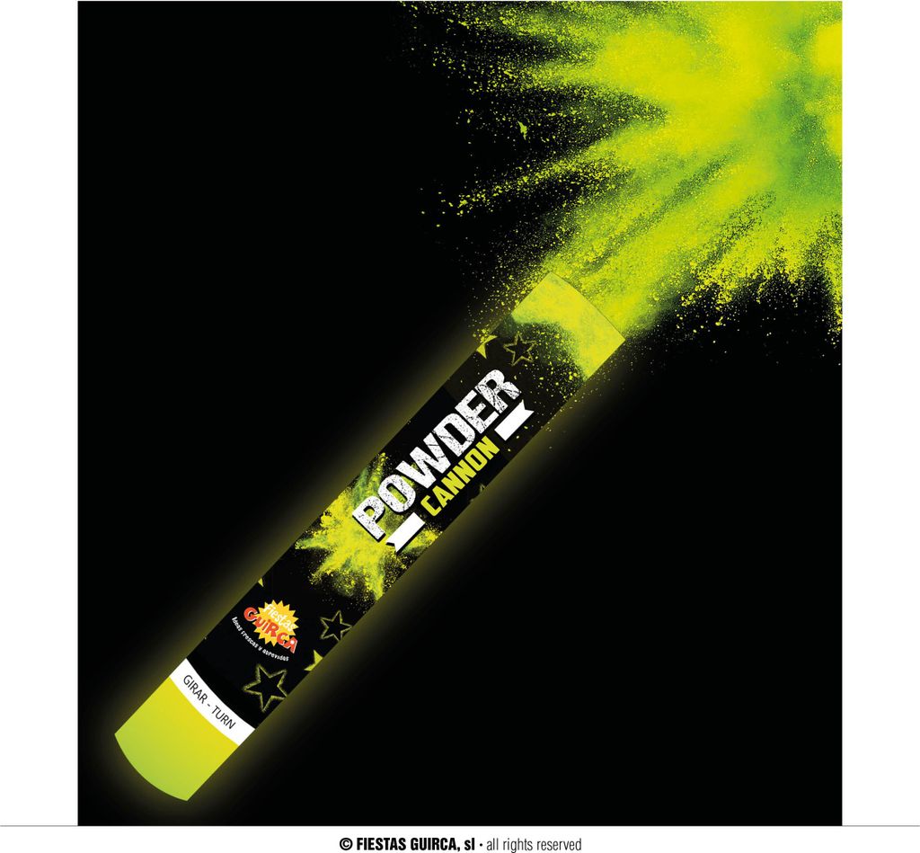 Konfetti-Shooter Holi-Pulver Gelb 30cm