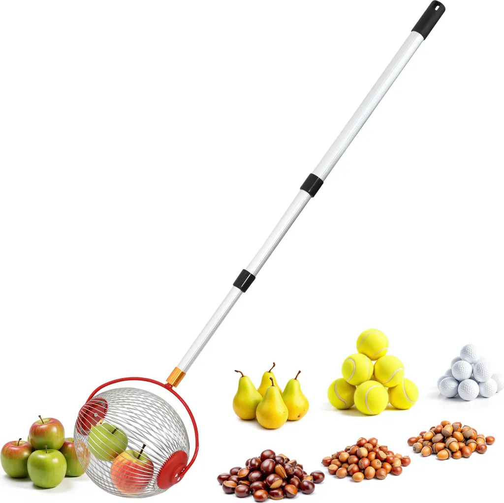 Rullo Raccoglitore Frutta a Terra - Asta Telescopica Alluminio 1.2m