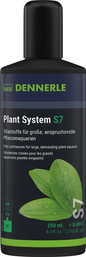 Dennerle Plant System S7, 250 ml - Vitalstoffe für große, anspruchsvolle Pflanzenaquarien
