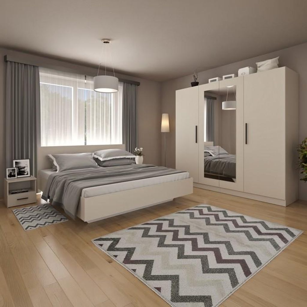 Kondela Schlafzimmer-Set Matisa 160 - Kaschmir Produktbild 