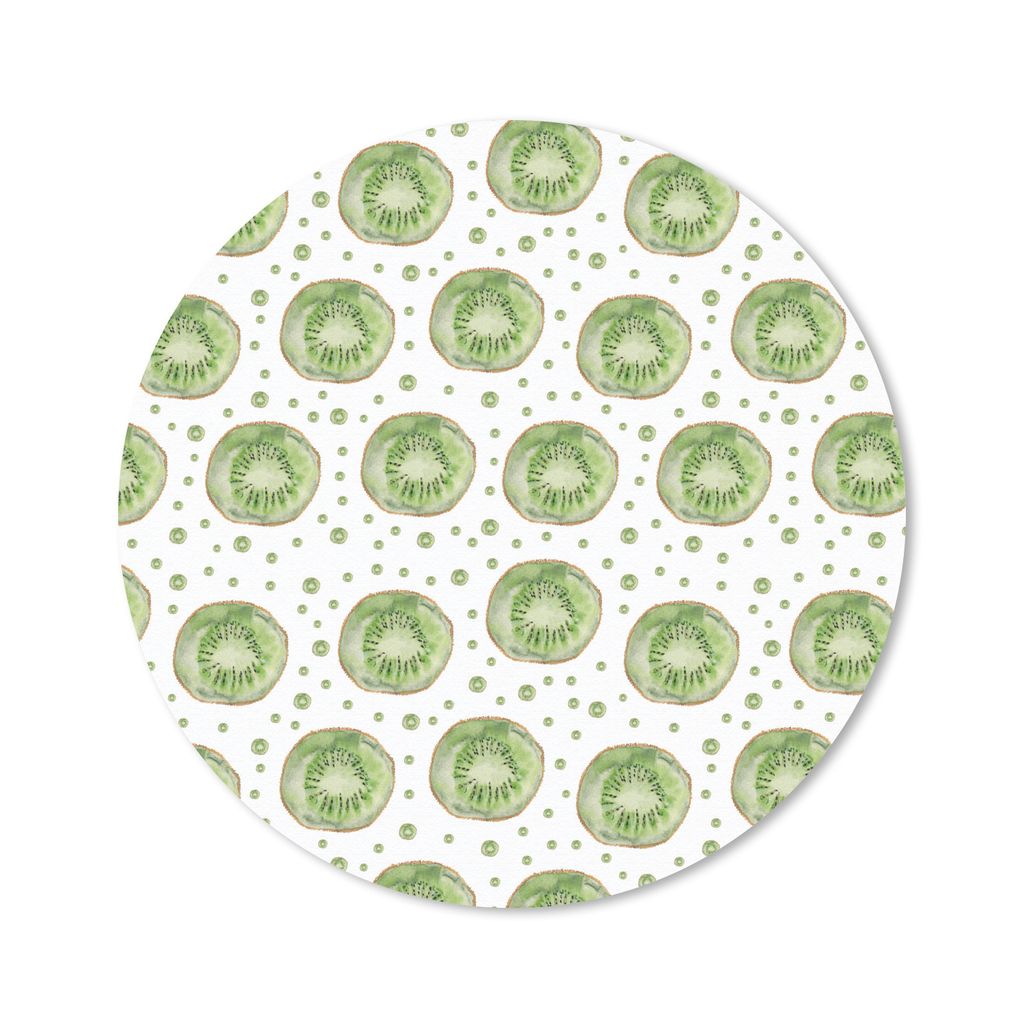 MuchoWow Mauspad Mousepad Kiwi - Aquarell - Schablonen 20x20 cm - Mousepads - Maus Mat - Pad - Mausunterlage - Schreibtischmatte