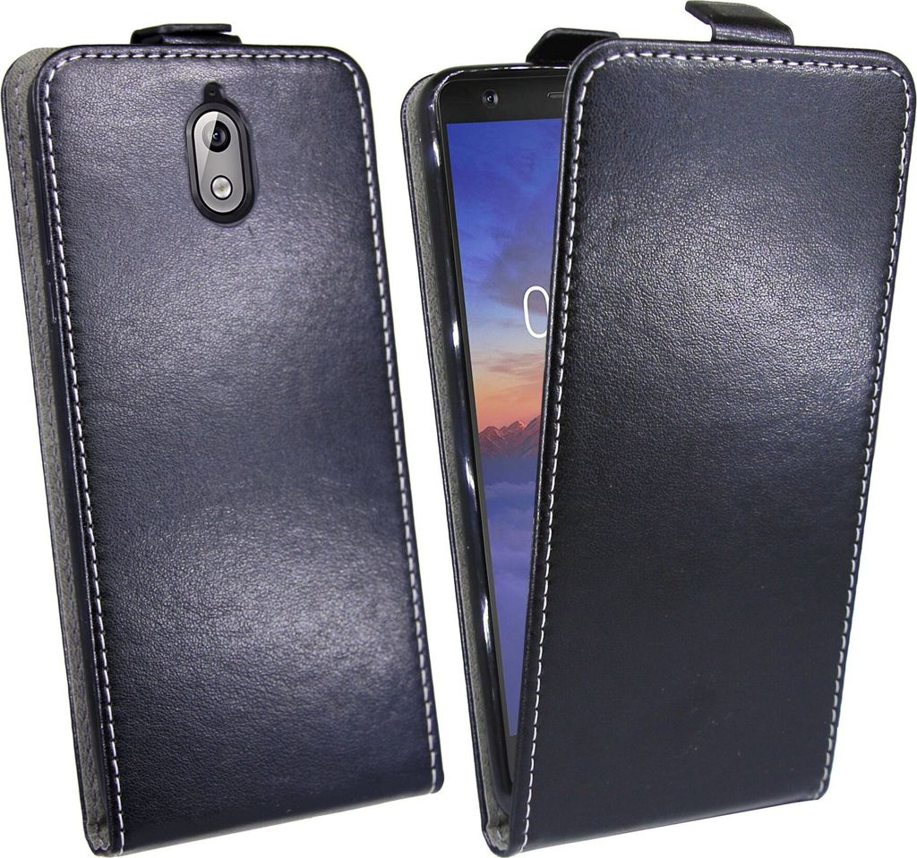 Nokia 3.1 2018 Handyhülle Flip Tasche Smartphone Schutzhülle Schwarz