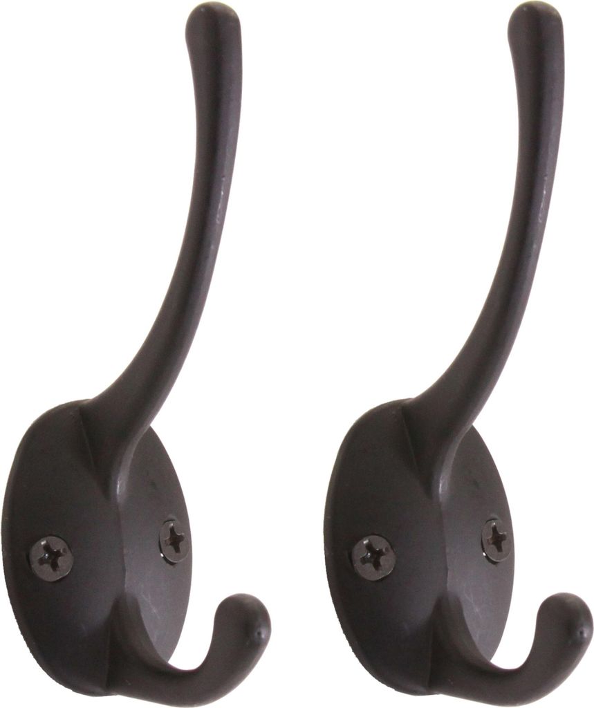 2er-Set Garderobenhaken MCW-C75, Haken Wandhaken Kleiderhaken Set