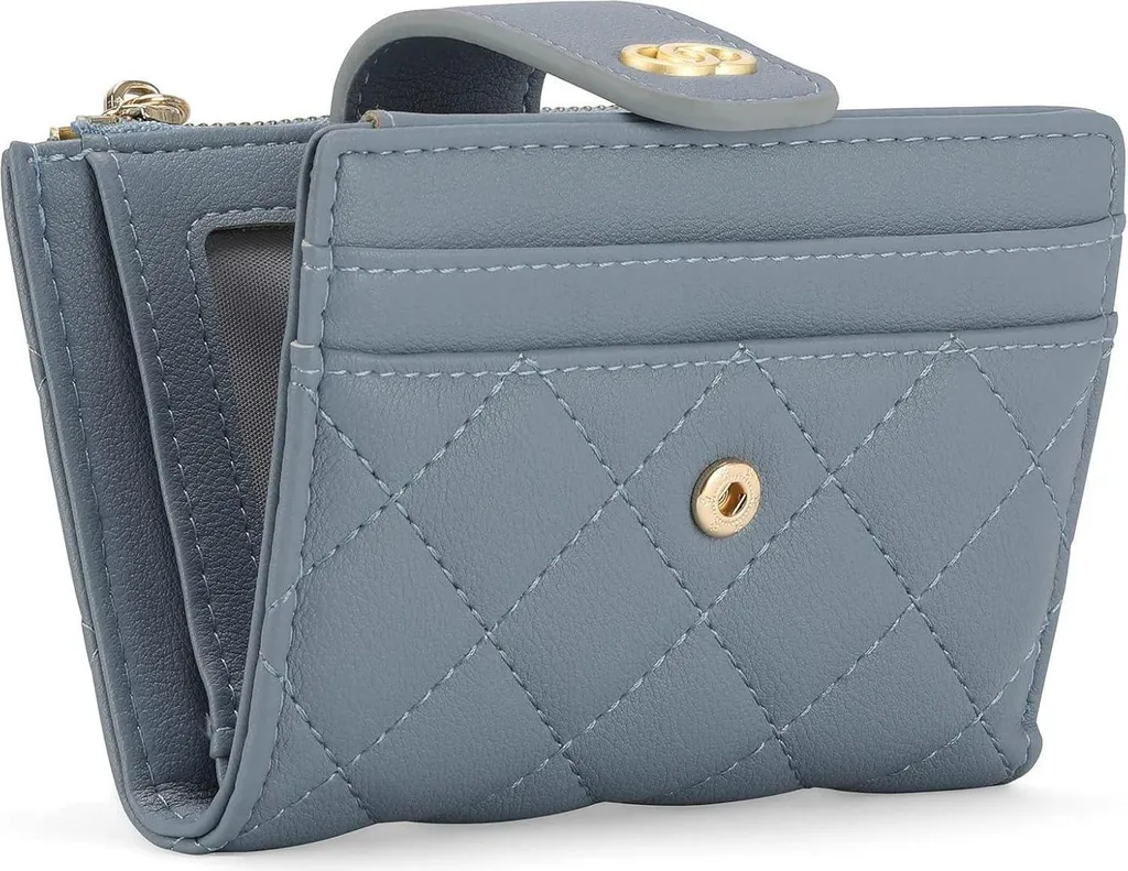 Portefeuille Femme Anti-Piratage RFID Cuir Bleu : Fini les Vols de Données