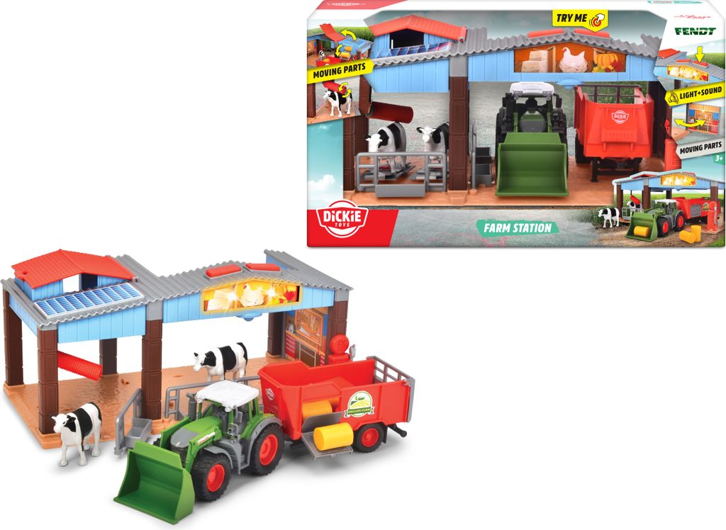 Dickie Toys Fendt Farm Barn Play Set + Light And Sound Image du produit 