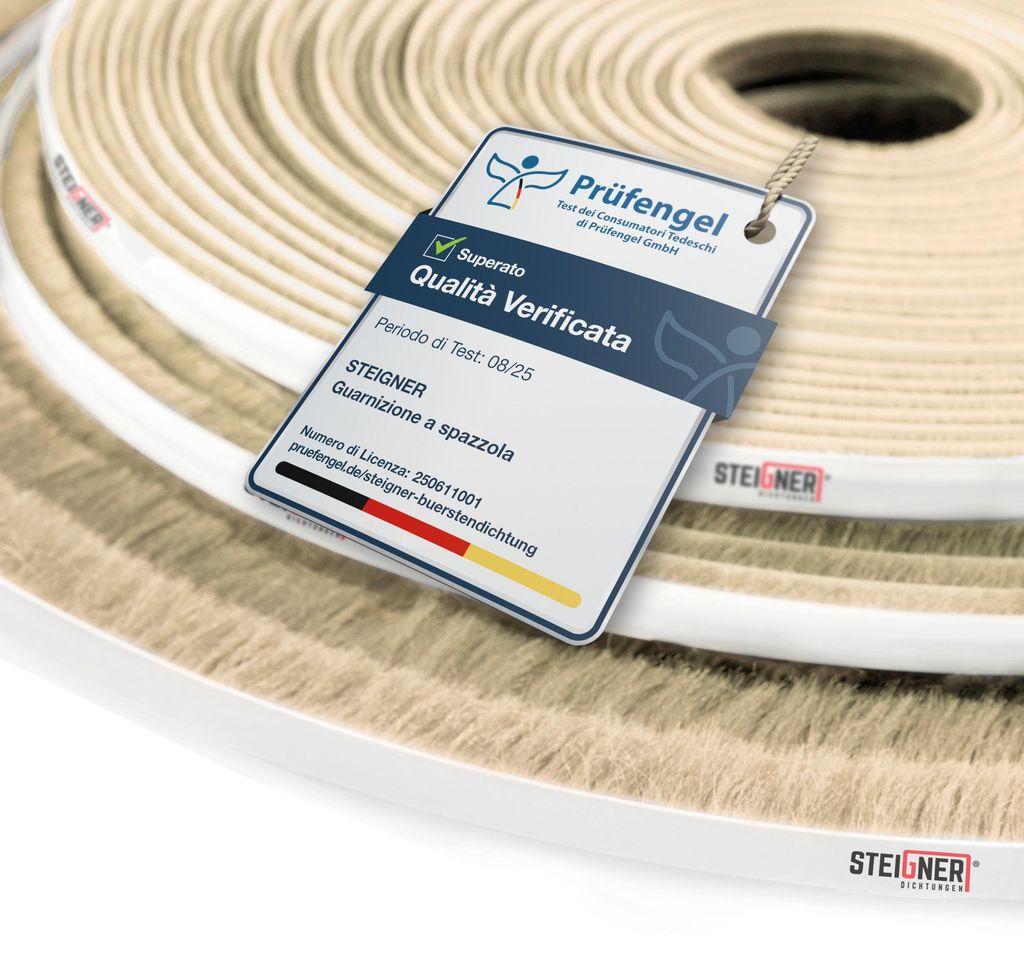 STEIGNER Guarnizione a spazzola autoadesiva beige 5 mm x 5 Immagine del prodotto 