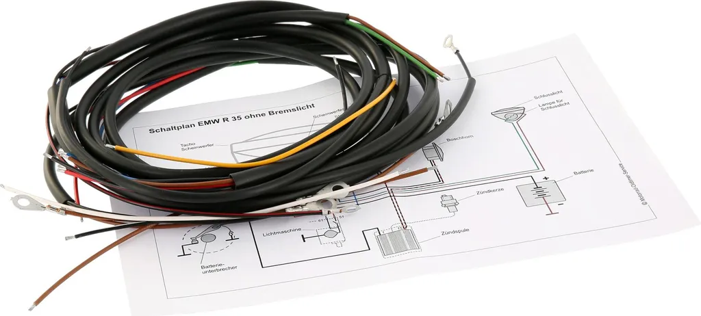 Câblage complet EMW R35-3 pour système électrique classique sans stop