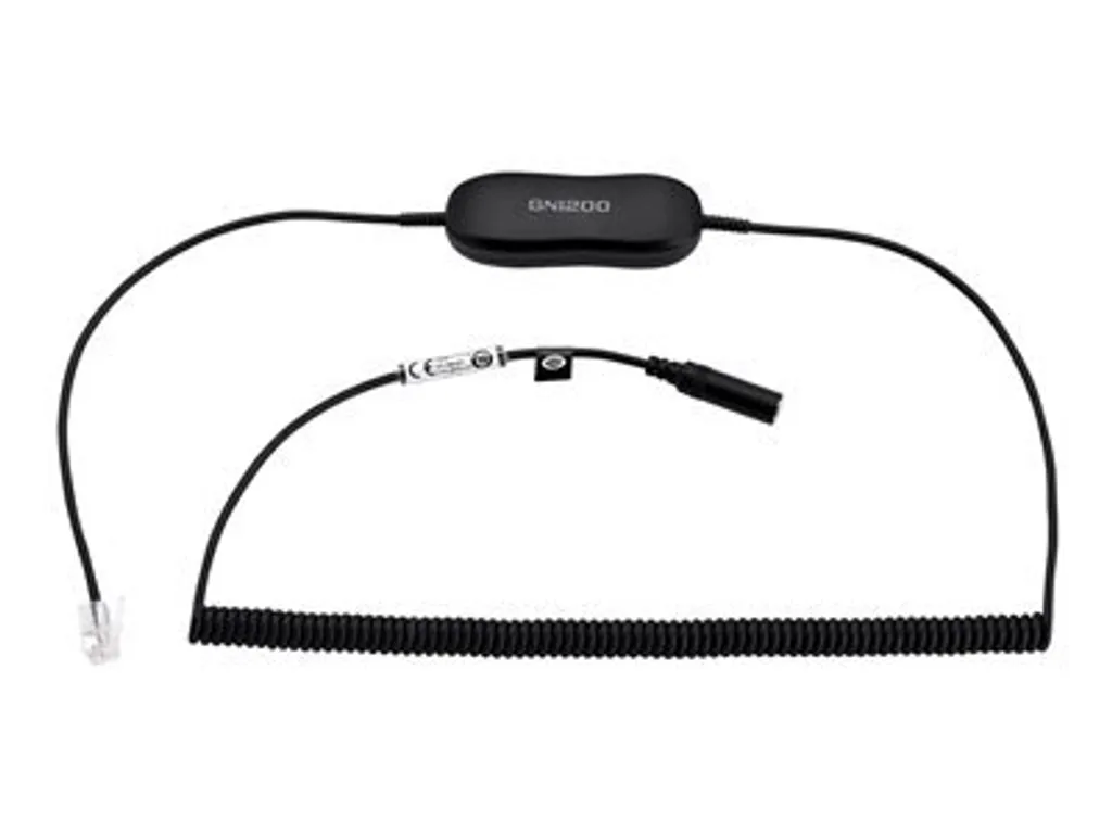 Cordon Jabra GN1200 RJ-9 à Mini-Prise avec Commutateur de Réglage