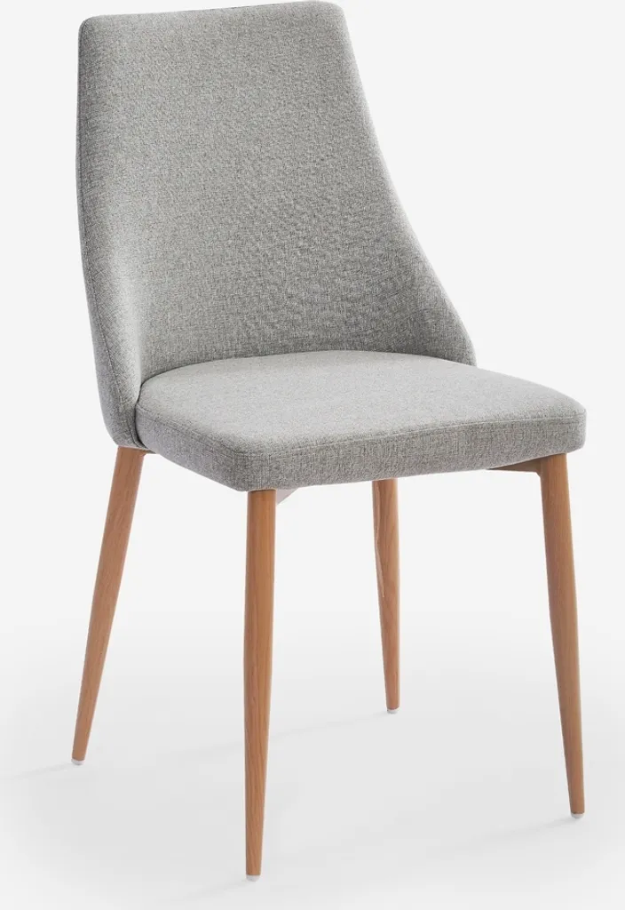 Chaise rembourrée Sirka tissu gris clair grand confort de séjour - 8