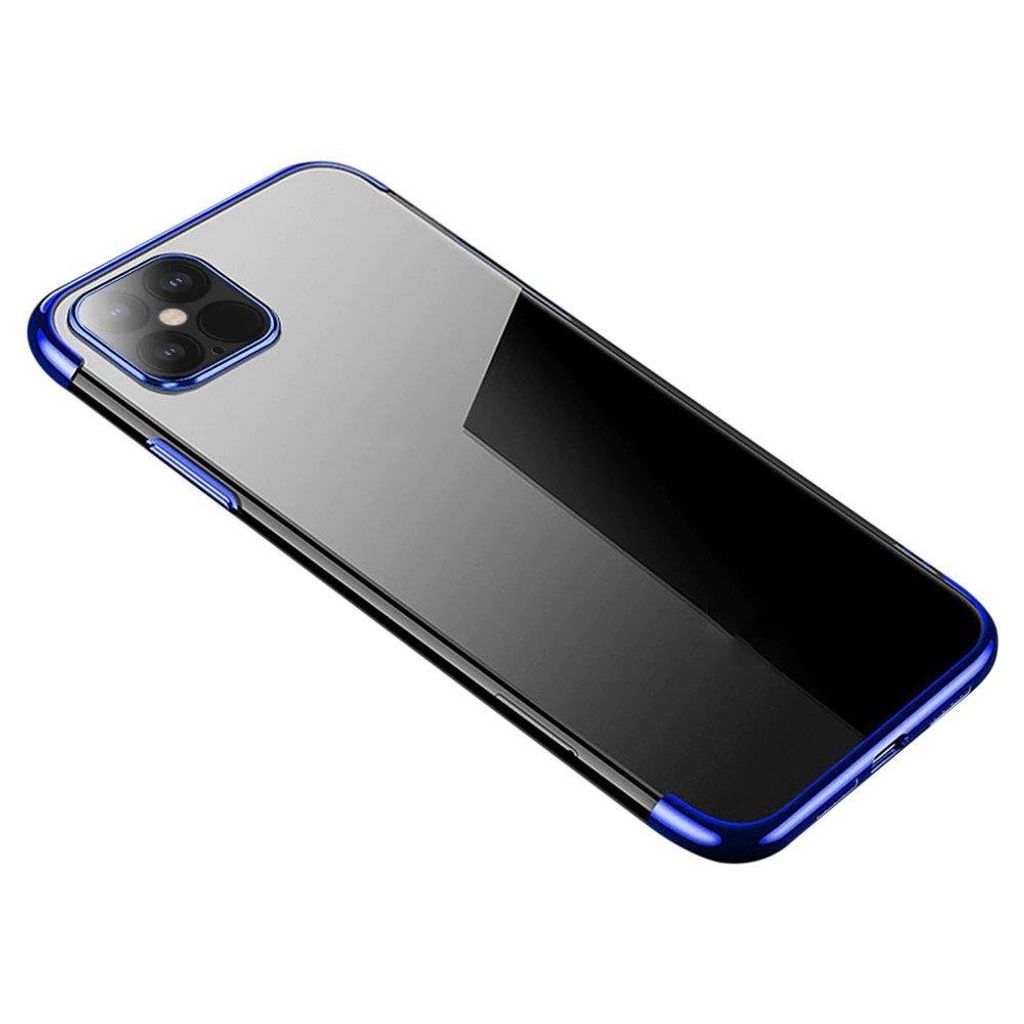 Clear Color Silikon Gel Electroplating frame Handyhlle Schutzhlle fr Samsung Galaxy S21 5G blau Handyhlle