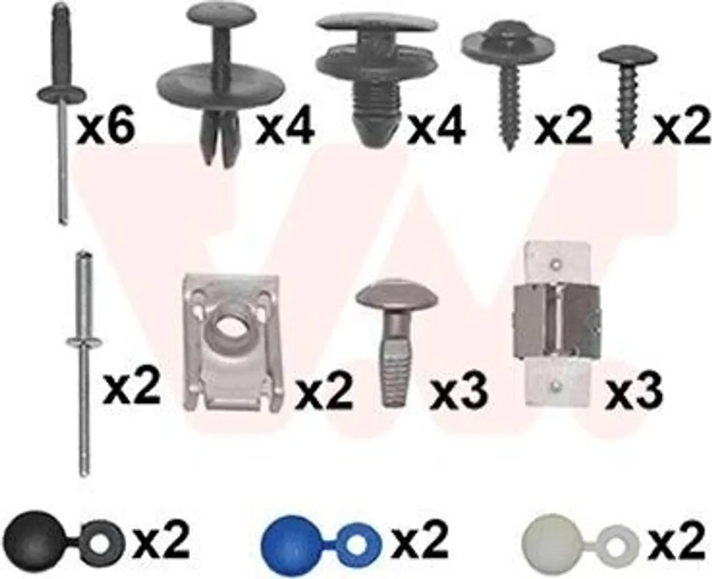Kit de montage robuste pour pare-chocs avant 307 Sw Van Wezel 4040794