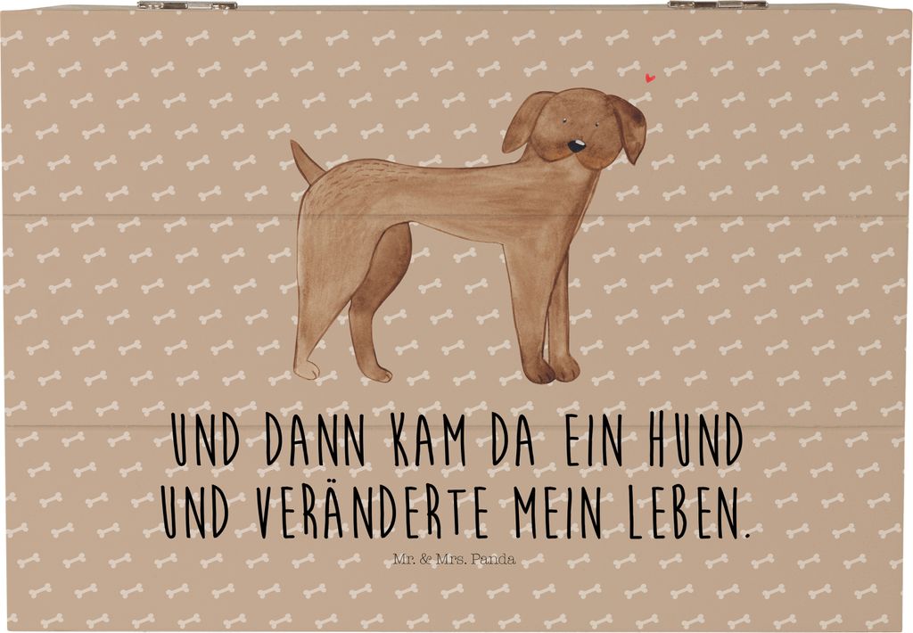 Mr. & Mrs. Panda Holzkiste Hund Dogge 22 x 15 cm - Hundeglück - Geschenk, fotobox, Deutsche, geschenkkiste, erinnerungsbox holz, Sprüche, Holzbox...
