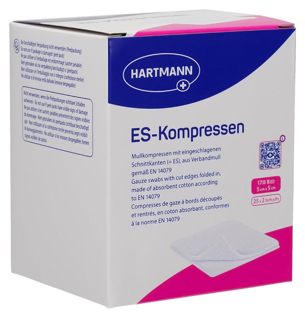 ES-KOMPRESSEN steril 5x5 cm 8fach Produktbild 