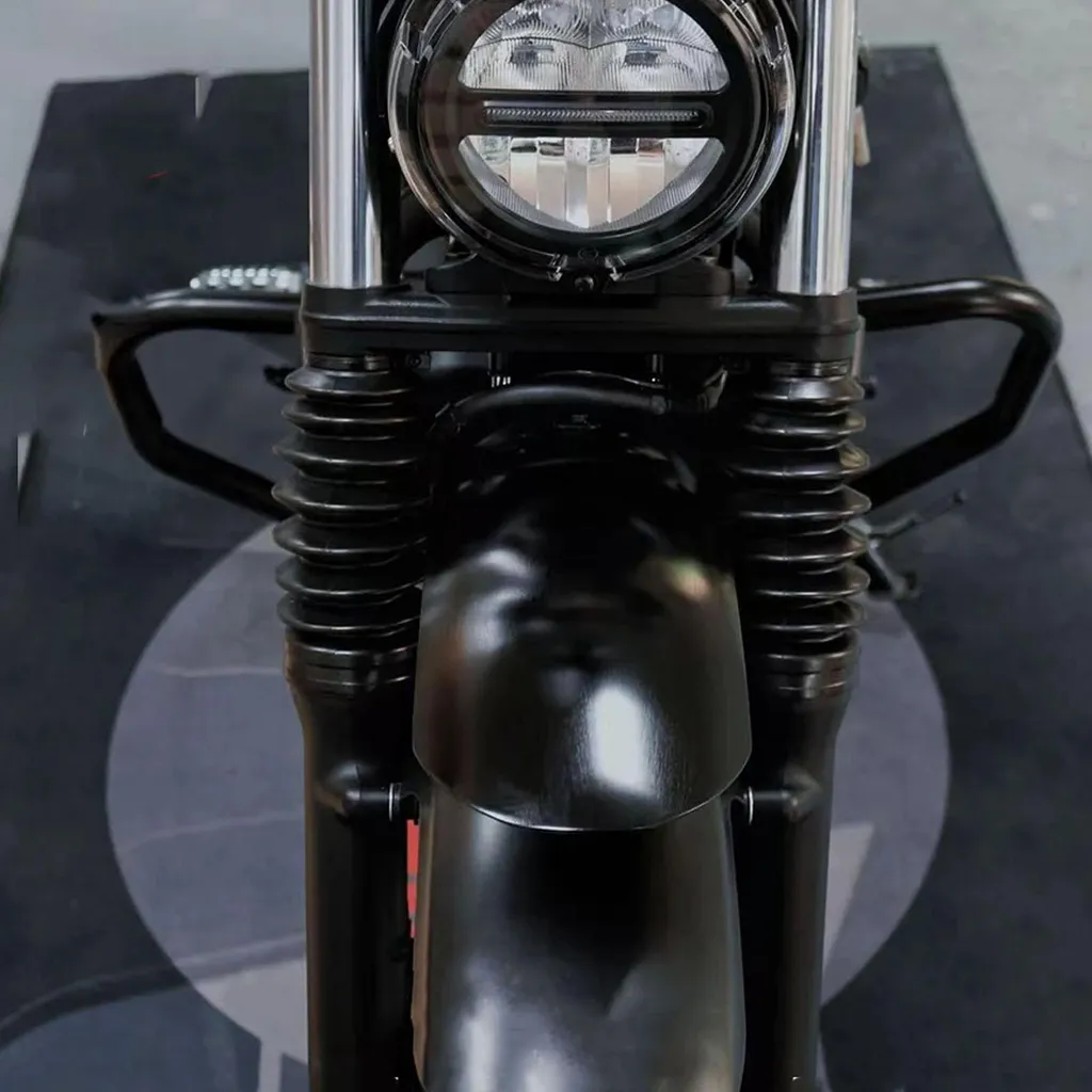 Bavette moto avant surélevée en alliage d'aluminium noir Honda SCL500 - 16