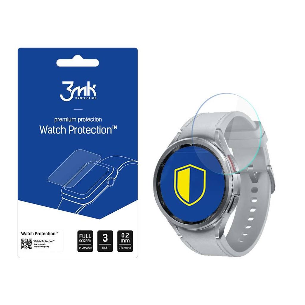3mk Display Hybridglas Watch Protection fr Samsung Galaxy Watch 6 Classic 43mm 0,2mm (3 Stck)