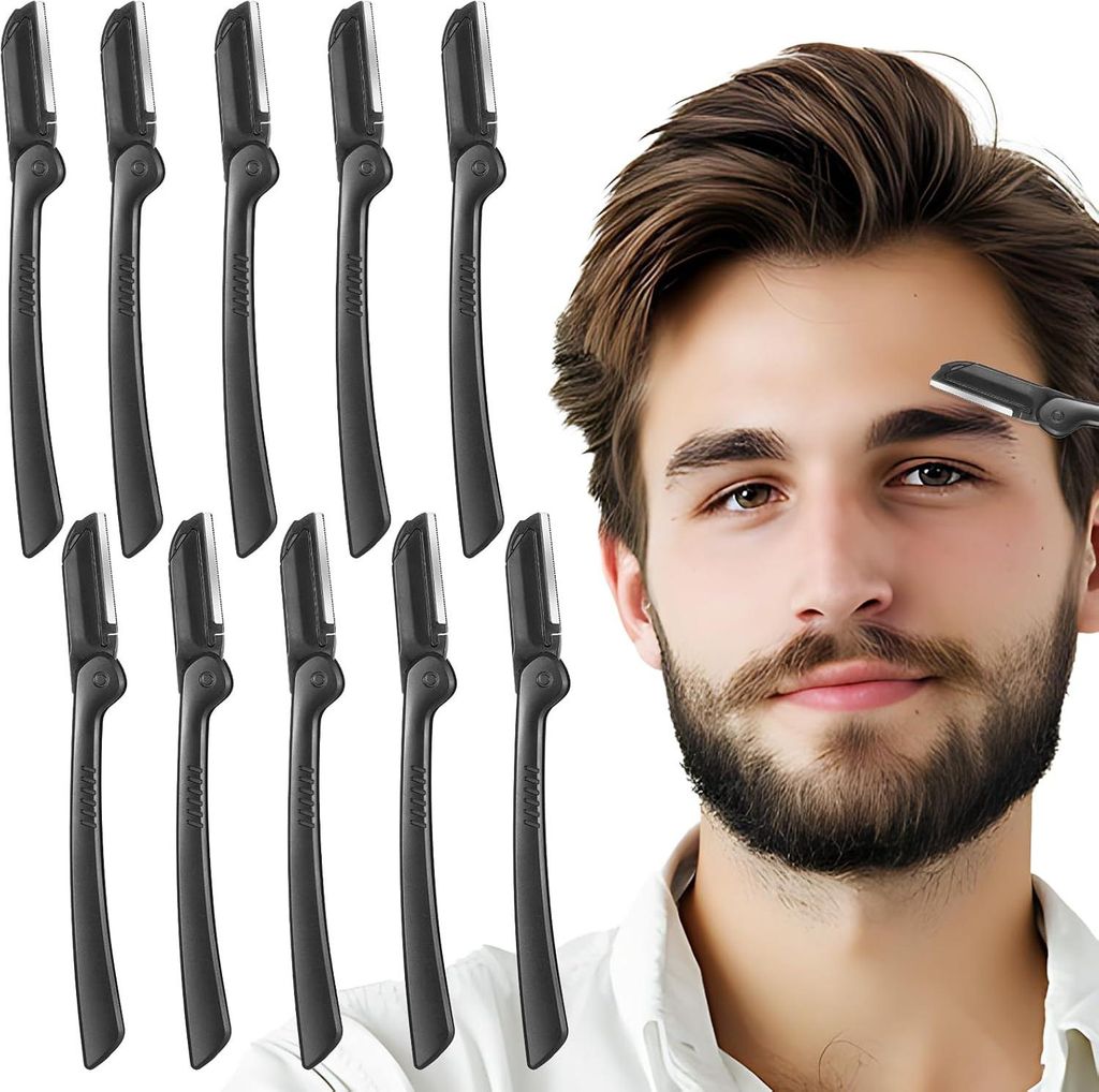 Faltbare Augenbrauenrasierer Dermaplane - Set von 10 Stück