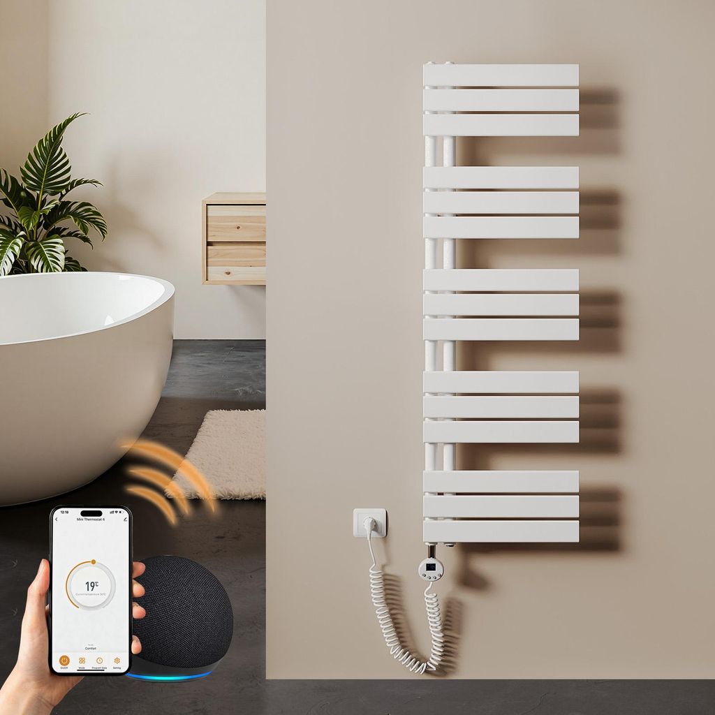 S'AFIELINA 1320x400mm Scaldasalviette elettrico bagno WiFi, Immagine del prodotto 