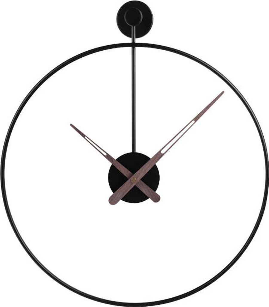 SensaHome Wanduhr Rio – Luxusuhr im Industriedesign – Große Metallwanduhr – Ø50 cm – Schwarz