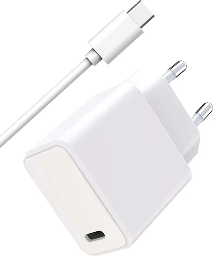 Kit Ricarica WOW 20W: Alimentatore USB-C + Cavo 1 metro Bianco