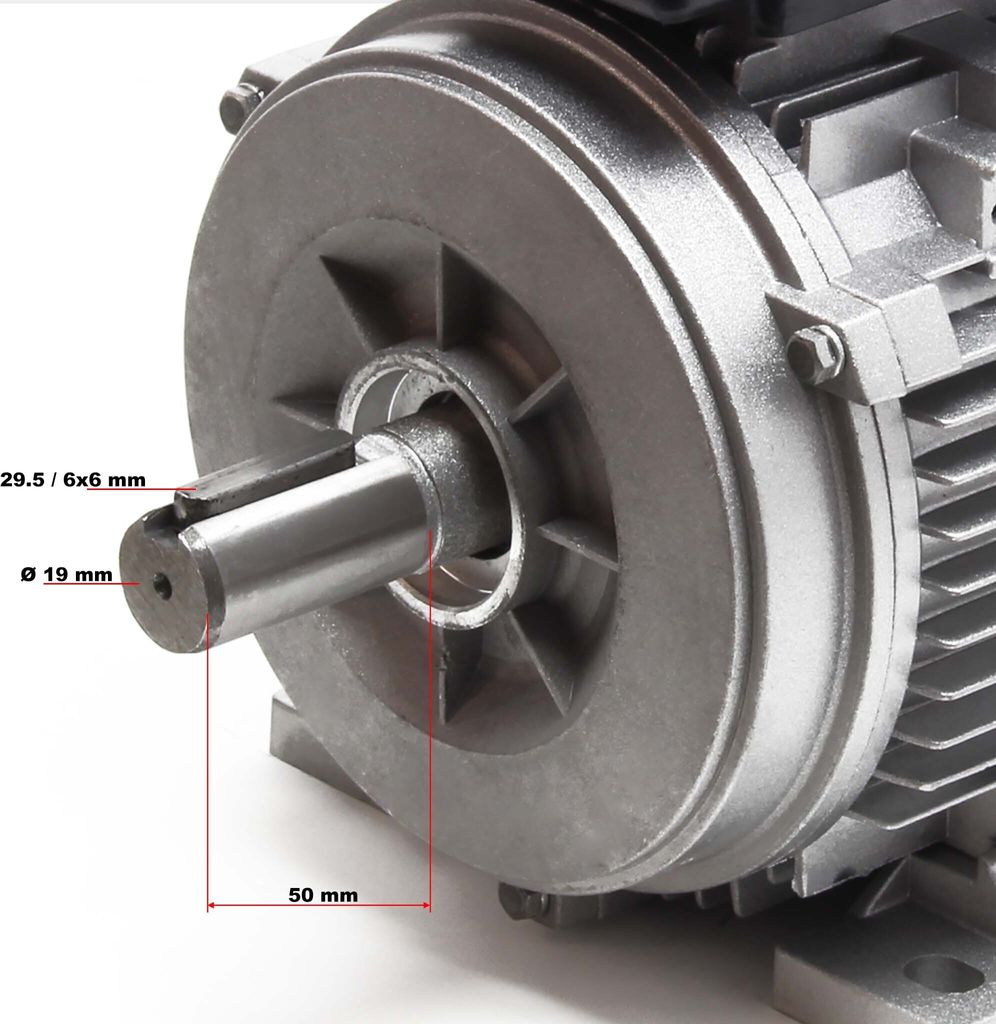 Wiltec Elektromotor 230 V 1,5 kW (2 PS) 1-phasig 2-polig Produktbild 6