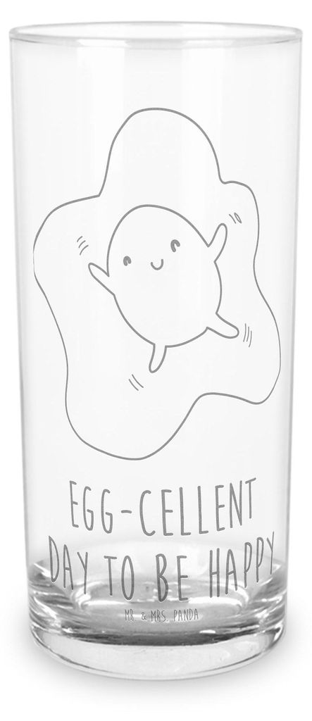 Mr. & Mrs. Panda Glas Spiegelei Ei 400 ml - Transparent - Geschenk, Tumbler, Tag, Trinkglas, Schön, Glücklich, Longdrinkglas, Cocktailglas, Lusti...